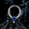 Titanium Square CZ Hinged Segment Septum Ring Daith Helix Hoop Earring Nose Piercing Body Jewelry - Image 4