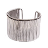 Adjustable Open Wire Cuff Bracelet in Gold-Tone or Silver-Tone - Image 6