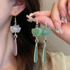 1Pair Chinese Style Lotus Pendant Tassel Earrings For Women Girls Classic Retro Elegant Long Drop Earrings Jewelry Gifts - Image 6