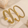 Gold Plated Stainless Steel Mesh Braid Bracelets Bangle for Women Men Simple Open Cuff Bracelet Classic Watchband Wrist Jewelry - Image 4
