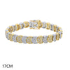 Two Tone Color Moon Shaped Link Chain Bracelet for Women Paved Bling Cubic Zirconia Cz Wedding Jewelry - Image 7
