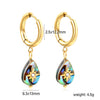 1 Pairs Butterfly Heart Rainbow Earring for Women Stainless Steel Dripping Oil Female Hoop Earrings Jewelry Party Gift - Image 17