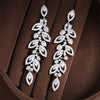 CZ Leaf Long Drop Bridal Earrings for Elegant Women Marquise Cubic Zirconia Wedding Party Jewelry - Image 8
