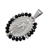Virgin Mary Pendant Necklace with Colorful Beaded Stainless Steel Chain - Image 8