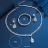 Wedding Season Women's Copper Claw Chain Water Drop Necklace Earrings Bracelet Jewelry Set Wedding Banquet Festival Gift - Image 8