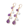 Stone Long Earring Water Drop Pendent Amethysts Agates Lapis Lazuli Pearl Dangle Earrings for Women Girl Jewelry - Image 4