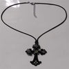 Large Detailed Rhinestone Cross Choker Spiral Hippie Necklace Goth Punk Women Statement Crucifix Charm Jewelry Gift - Image 9