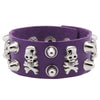 Wide PU Leather Skull Bracelet Punk Bracelet Adjustable Goth Cuff Bracelet Gothic Rivet Buckle Wristband For Women Men Jewelry - Image 10