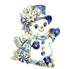 Christmas Enamel Brooch Vintage Blue White Porcelain Style Santa Snowman Cat Reindeer Lapel Pin Xmas Festive Badge CoatSweater - Image 17