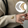 Croissant Brooches Metal Accessories Gold Silver Plated Light Korean Style Unisex Jewelry Gifts - Image 1