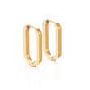 Classic Stainless Steel Ear Buckle For Women Gold Silver Color Big Oval Rectangle Hoop Huggie Punk Hip Hop Jewelry Gift - Image 14