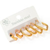 316L Stainless Steel 6 Pieces Irregular Circle Earring for Women Simple Temperamental Jewelry Gifts - Image 9