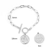 Women Bracelet Stainless Steel Silver/gold Color T bar Flat Line Oval Chain Female Bracelet Jewelry - Image 10