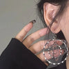 Multi-layer Textured Circle Drop Earrings Elegant Cool Vintage Style Women's Ear Studs with Exaggerated Unique Design - Image 5