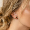 Stainless Steel Gold-Plated Colorful Birthstone Earrings Rhinestone Jewelry Gifts - Image 3
