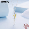 Silver Hug Embrace Pendant Necklace, Silver Gold Two-tone Mommy and Me Matching Necklaces Family Gift - Image 5