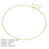 Box Chain Necklace Smooth Stainless Steel Choker Necklace Friendship 2MM Gold Color Women Gift Jewelry - Image 8