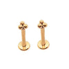 2PC Stainless Steel Flat Studs Lip Stud Earrings for Women Men Jewelry Ear Cuffs Flat Piercing Earring for Teens 16G - Image 9