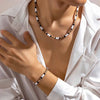 KunJoe 2pcs/set Vintage Natural Soft Clay Beads Bracelet Necklace for Men African Surf Tribal Jewelry Set - Image 1