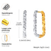 Two Tone Circle Hoop Earring for Women, Hammered Stainless Steel Women's Mini Huggie Earrings, Gold Plated Small Hoops - Image 8
