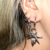 Goth Jewelry Rivet Tiger Nail Earrings Grunge Rock Accessories Punk Chains Earrings Women Punk Charms Earrings Aesthetic - Image 1