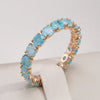 Emerald Round Cut Zircon Ring for Women Rose Gold Promise Ring Wedding Band Jewelry Valentine's Day Gifts - Image 15