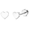 1Pair Flat Back Earrings for Women Steel Earrings Hoop Stud Cartilage Tragus Piercings - Image 19