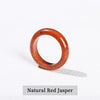 1 Pc Stone Jade Rings Crystal Agate Obsidian Fengshui Lucky Promise Wedding Band Thumb Ring Party Accessory Gifts - Image 16