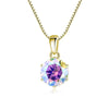 JoyceJelly Pendant Necklace For Women Royal Blue Color Silver Wedding Jewelry - Image 11