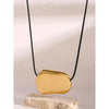 Irregular Geometric Pendant Necklace with Wax Cord - Image 20