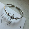 Silver Retro Bracelet for Women Geometric Handmade Blue Zircon Star Shape Simple Bracelet Birthday Gift - Image 3