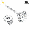 1 Pair Implant Grade Titanium Stud Earrings for Men Women 2-6mm White Zircon Simple Initial Ear Piercing Jewelry Small Gifts - Image 4