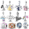 Charms Silver Travel Rome Paris Italy Plane Dangle Charms Fit Pan Bracelet Beads Making Pendants Jewelry - Image 1