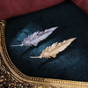 Retro Metal Feather Leaf Brooch Men Suit Shirt Lapel Pin Corsage Dress Badge Brooches for Women Jewelry Accessories - Image 4
