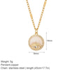 Stainless Steel Chain Necklace with Colorful Pendant Designs - Image 55