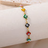 Stainless Steel Evil Eye Bracelet For Women Enamel Round Chain Blue Evil Eye Bead Bracelet Summer Beach Foot Jewelry Gift - Image 6