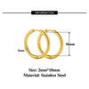 Stainless Steel Hoop Earrings Set 10 Pieces 8mm to 20mm - Image 25