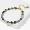 Multicolor Bead Bracelet with Square Spacer Details and Stone-Look Options - Image 4