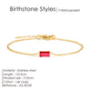 Jewelry Stainless Steel 7 3MM Square Birthstone Bracelet Sparkling Rhinestone Bangle Gift - Image 9