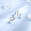 Silver Flash Diamond Small Snake Earrings Men And Women Personality Unique Earrings Party Jewelry - Image 5