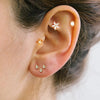 3PC Stainless Steel Tragus Cartilage Piercing Earrings Set for Women Gold Color Helix Tragus Ear Stud Earring Jewelry - Image 2