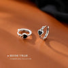 Silver Black Heart hoop Earrings Temperament Simple Inlaid for Women Wedding Jewelry Accessories - Image 7