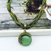 Multilayer Beads Chain Crystal Gem Stone Pendant Necklaces Boho Statement Jewelry - Image 13