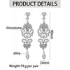Retro Palace Ear Clips Big Rhinestone Bridal Earrings Elegant Sparkling Crystal Hanging Drop Party Wedding Jewelry Gift - Image 6