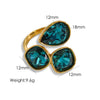 Carlidana Jewelry Open Rings Gold Plated Stainless Steel Simple Multi-Color Crystal Ring For Women Jewelry - Image 9