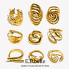 Spiral Open Series Ring Twisted Multi-layered Ring Hammed Flower Stainless Steel Jewelry Accessories - Image 1