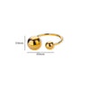 Stainless Steel Double-layer Beads Rings for Women Gold Plated Geometric Ball Bead Open Ring Aesthetic Punk Jewelry - Image 15