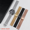 18mm 20mm 22mm 24mm Bands Universal Replacement Straps Women Men Wristband Silver Bracelet 0.6/1.0mm Mesh Milanese Metal Strap - Image 3