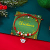Christmas Bracelet Rhinestone Tree Snowflake Snowman Deer Soft Clay Beads Green Red Braided Rope Bangle For Women Men Jewelry - Image 6
