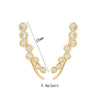 Kyounuo Gold Silver Filled Ear Climber Earrings For Women Zircon Piercing Women's Ear Crawler Stud Earrings Jewelry - Image 3